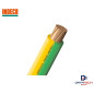 Cable eléctrico THW-90 Plus 14AWG 450/750V rollo por 100m Color Amarillo/Verde INDECO Cable eléctrico THW-90 Plus 14AWG 450/750V rollo por 100m Color Amarillo/Verde INDECO