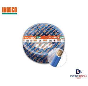 Cable eléctrico TW-80 Plus 12AWG 450/750V rollo por 100m Color Azul INDECO