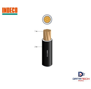 Cable eléctrico NH-90 2.5mm2 450/750V rollo por 100m Color Negro INDECO