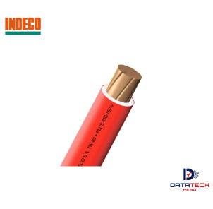 Cable eléctrico TW-80 Plus 10AWG 450/750V rollo por 100m Color Rojo INDECO