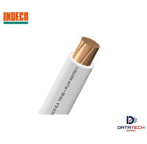 Cable eléctrico TW-80 Plus 10AWG 450/750V rollo por 100m Color Blanco INDECO