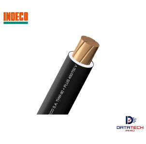 Cable eléctrico THW-90 Plus 10AWG 450/750V rollo por 100m Color Negro INDECO