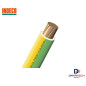 Cable eléctrico THW-90 Plus 10AWG 450/750V rollo por 100m Color Amarillo/Verde INDECO