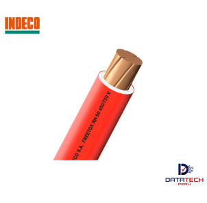 Cable eléctrico NH-90 4mm2 450/750V rollo por 100m Color Rojo INDECO
