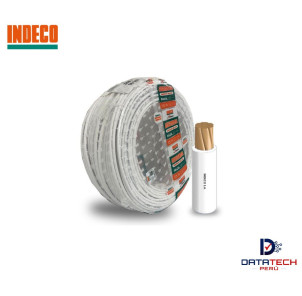 Cable eléctrico NH-90 4mm2 450/750V rollo por 100m Color Blanco INDECO