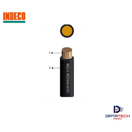Cable eléctrico NH-80 10mm2 450/750V  Color Negro INDECO