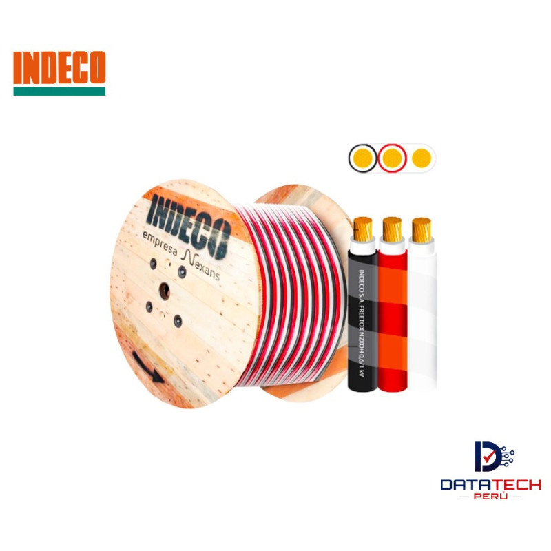 Cable eléctrico N2XOH NYY de 3-1x10mm2 0.6/1KV Clase 2 Rojo-Negro-Blanco INDECO Cable eléctrico N2XOH NYY de 3-1x10mm2 0.6/1KV Clase 2 Rojo-Negro-Blanco INDECO