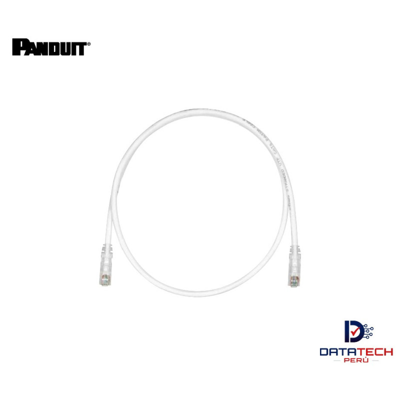 Patch cord UTP RJ45 LSZH cat 6 de 1m 24awg Color Blanco UTPSPL1MY Panduit Pannet