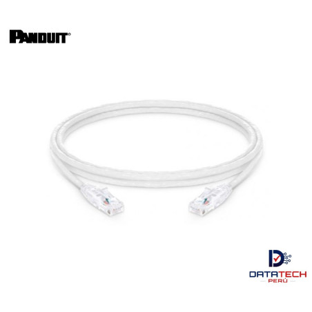 Patch cord UTP RJ45 LSZH cat 6 de 3m 24awg Color Blanco UTPSPL3MY Panduit Pannet