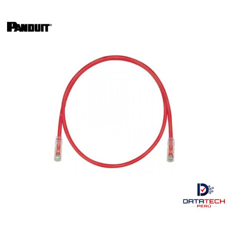 Patch cord UTP RJ45 LSZH cat 6 de 1.5m 24awg Color Rojo UTPSPL1.5MRD Panduit Pannet