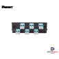 Panel modular de 6 acopladores multimodo OM3/OM4 LC-LC Dúplex color Aqua FAP6WAQDLCZ Panduit