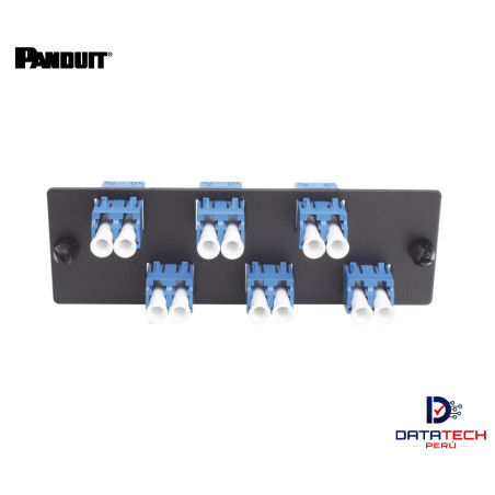 Panel modular de 6 acopladores monomodo OS1/OS2 LC-LC Dúplex color Azul FAP6WBUDLCZ Panduit