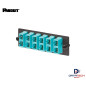 Panel modular de 6 acopladores multimodo OM3/OM4 SC-SC Dúplex color Aqua FAP6WAQDSCZ Panduit