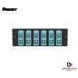 Panel modular de 6 acopladores multimodo OM3/OM4 SC-SC Dúplex color Aqua FAP6WAQDSCZ Panduit