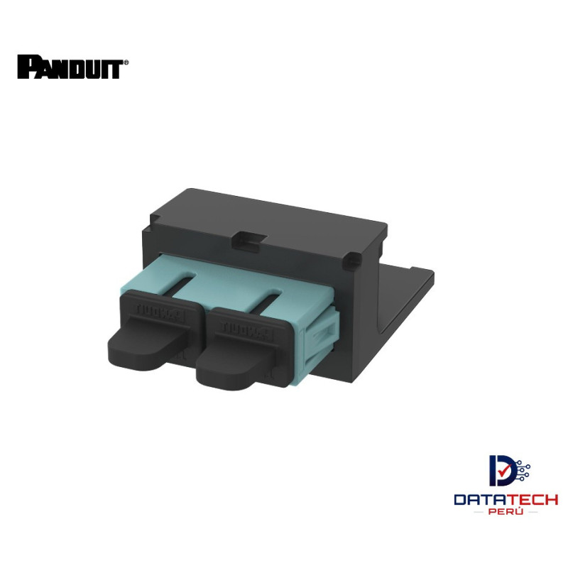 Acoplador de fibra Óptica dúplex Multimodo SC-SC Mini-Com OM3/OM4 Color Aqua CMSAQSCZBL Panduit Acoplador de fibra Óptica dúplex Multimodo SC-SC Mini-Com OM3/OM4 Color Aqua CMSAQSCZBL Panduit