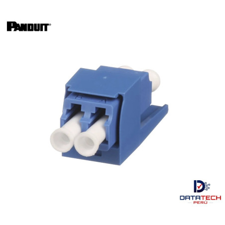 Acoplador de fibra Óptica dúplex Monomodo LC-LC Mini-Com OS2 Color Azul CMDSLCZBU Panduit