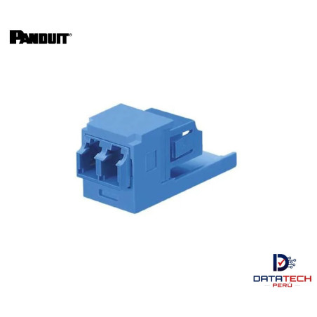 Acoplador de fibra Óptica dúplex Monomodo LC-LC Mini-Com OS2 Color Azul CMDSLCZBU Panduit