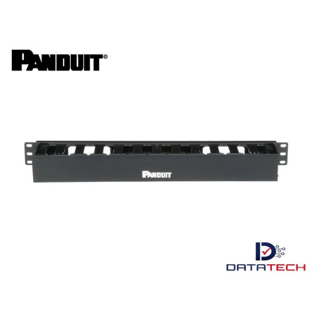 Ordenador horizontal frontal de 1RU PVC ABS color Negro WMPFSE Panduit