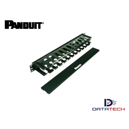 Ordenador horizontal frontal de 1RU PVC ABS color Negro WMPFSE Panduit