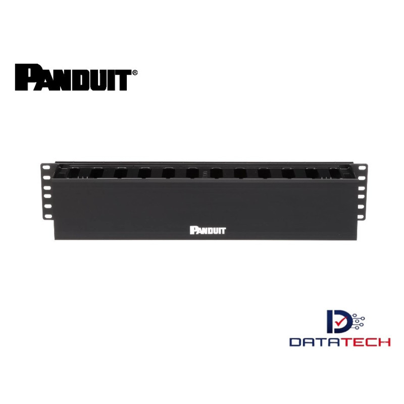 Ordenador horizontal frontal de 2RU PVC ABS color Negro WMPF1E Panduit Ordenador horizontal frontal de 2RU PVC ABS color Negro WMPF1E Panduit