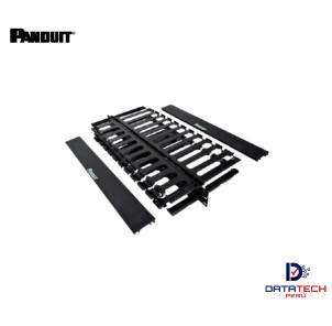 Ordenador horizontal frontal/Posterior de 1RU PVC ABS color Negro WMPSE Panduit