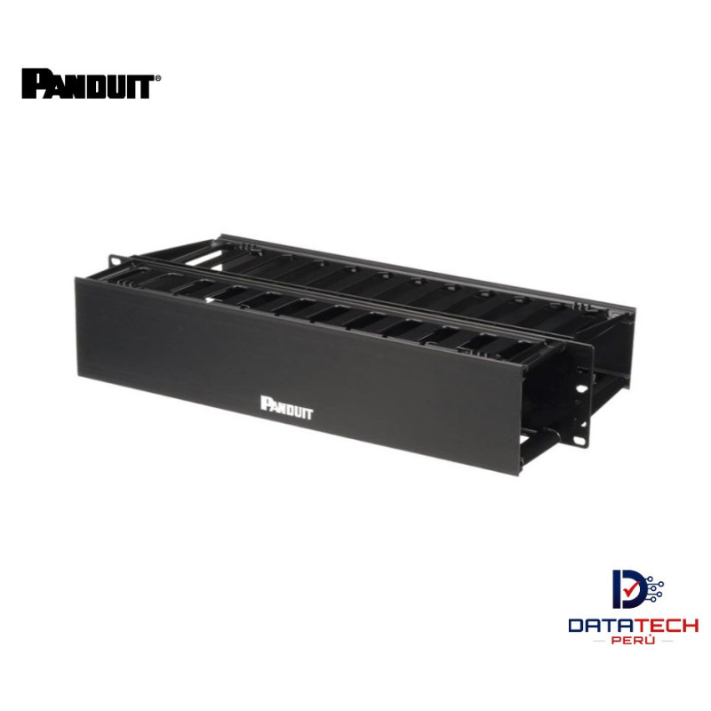 Ordenador horizontal frontal/Posterior de 2RU PVC ABS color Negro WMPH2E Panduit Ordenador horizontal frontal/Posterior de 2RU PVC ABS color Negro WMPH2E Panduit