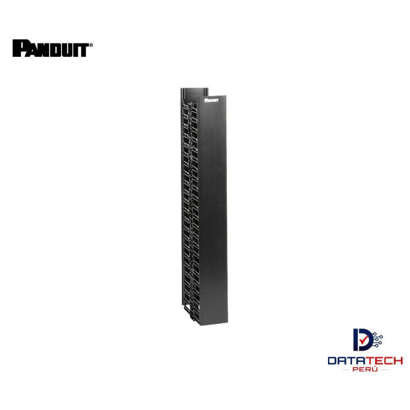 Ordenador Vertical frontal/Posterior de 45RU PVC ABS color Negro WMPV45E Panduit Ordenador Vertical frontal/Posterior de 45RU PVC ABS color Negro WMPV45E Panduit