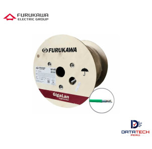 Cable de red F/UTP categoría 6A 23AWG LSZH-3 Color Verde rollo de 305m FURUKAWA 23370092