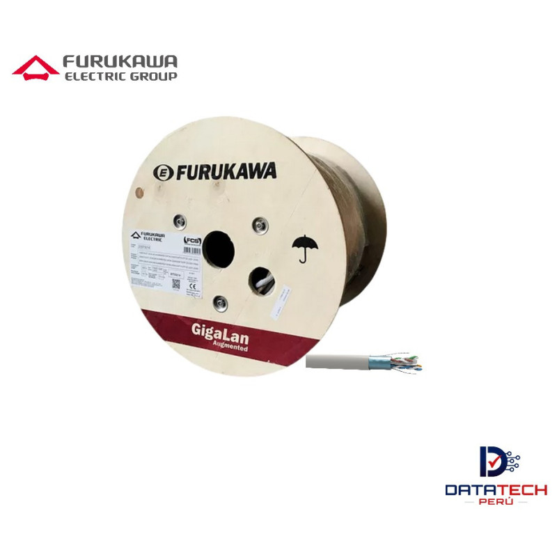 Cable de red F/UTP categoría 6A 23AWG LSZH-3 Color Gris rollo de 305m FURUKAWA 23370014
