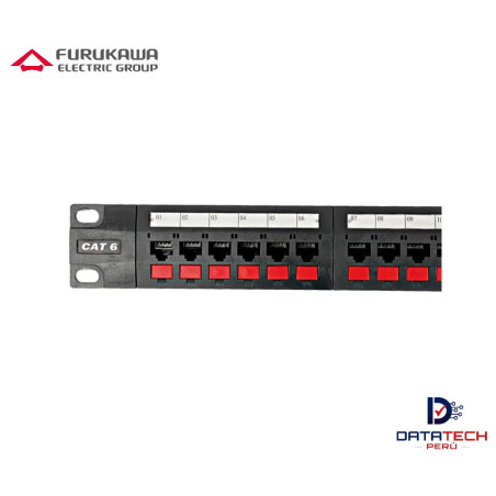 Patch panel de 24 puertos cat 6 T468a/T568b Cargado FURUKAWA 35030162
