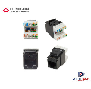 Jack modular RJ45 categoría 6 Color Negro FURUKAWA 35030623