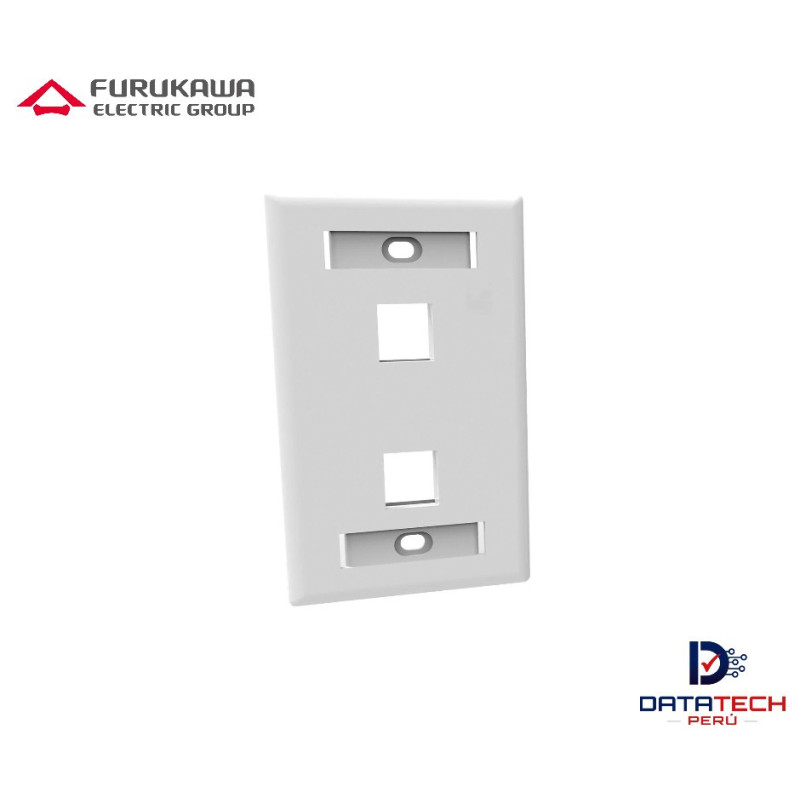 Face plate de 2 puertos Iconeable Blanco FURUKAWA 35050053