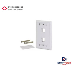 Face plate de 2 puertos Iconeable Blanco FURUKAWA 35050053