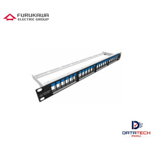 Patch panel de 24 puertos categoría 6A Blindado Vacío 1RU 19" FURUKAWA 35050234