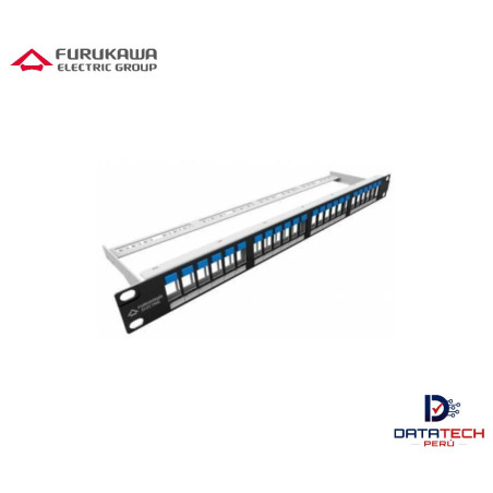 Patch panel de 24 puertos categoría 6A Blindado Vacío 1RU 19" FURUKAWA 35050234