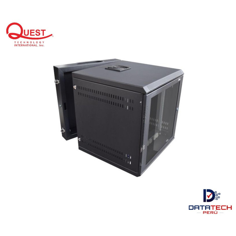 Gabinete de Pared pivotable de 16-RU 773 x 525 x 590mm Puerta de Vidrio QUEST GW-2066