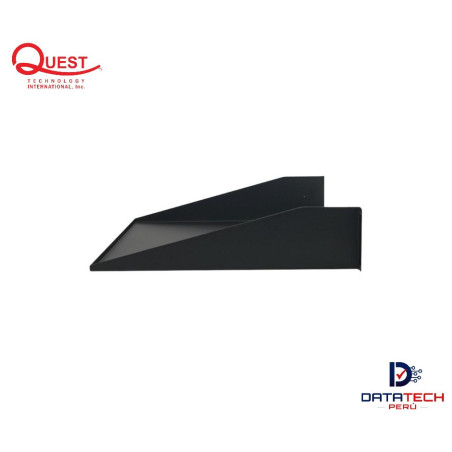 Bandeja Lisa de 2-RU Ancho 19" Prof. 38cm resiste 21Kg color Negro QUEST BL-1006
