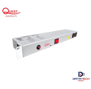 Multitoma horizontal eléctrica de 10 tomas NEMA5-15R, 125V/250V-15A QUEST MH-4713-G