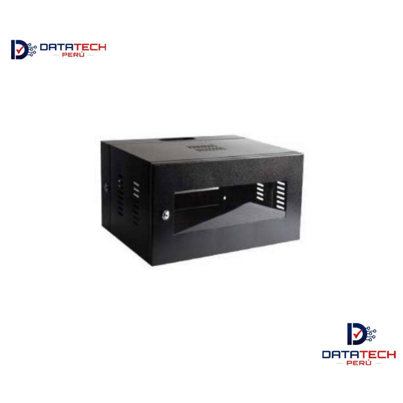 Gabinete de pared pivotable de 8RU Alto 40cm x Ancho 60cm x Prof. 51cm Negro DATATECHPERU GB-8U6051