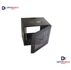 Gabinete de pared Pivotable de 12RU Alto 58.5cm x Ancho 60cm x Prof. 51cm Negro DATATECHPERU GB-12U6051