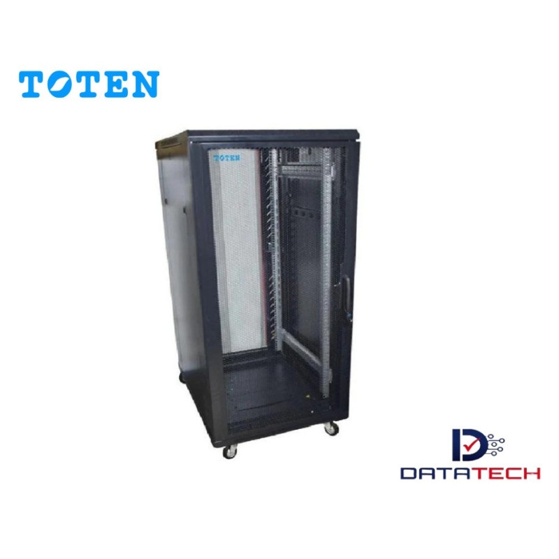 Gabinete de Piso puerta doble microperforado de 18RU Alt. 90cm Ancho 60cm Prof. 80cm G3.6818.9601 TOTEN