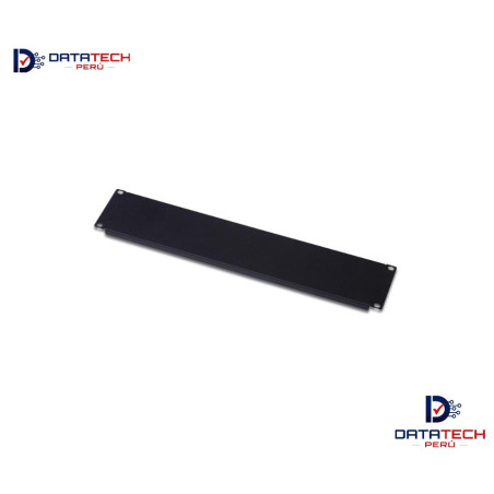 Panel ciego metálico de 2RU 19" para gabinete color Negro DATATECHPERU PCG-2U