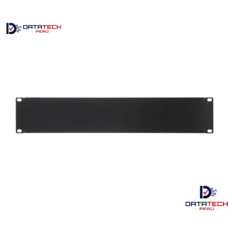 Panel ciego metálico de 2RU 19" para gabinete color Negro DATATECHPERU PCG-2U