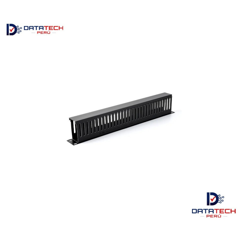 Ordenador horizontal frontal de 1RU 19" Color Negro DATATECHPERU ORD-H1UF