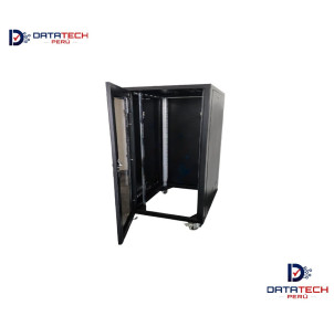 Gabinete de Piso puerta de vidrio de 24RU Alt. 1.20m Ancho 62cm Prof. 80cm DATATECHPERU GB-24U6280D