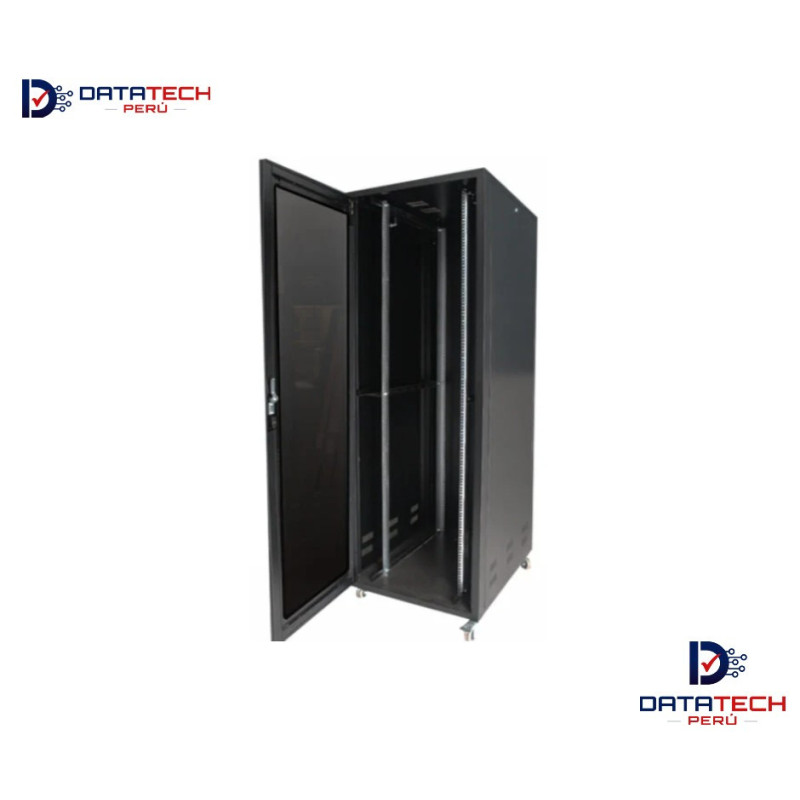 Gabinete de Piso puerta de vidrio de 42RU Alt. 2.10m Ancho 80cm Prof. 100cm DATATECHPERU GB-42U80100D