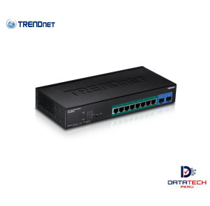 Switch de 10 puertos Gibabit Web Smart PoE+ TRENDNET TPE-082WS