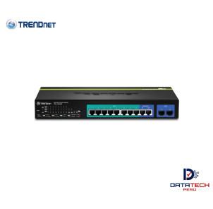 Switch de 10 puertos con 2 ranuras SFP 8 PoE+ 2 SFP 75W Gigabit Web smart PoE TRENDNET TPE-1020WS