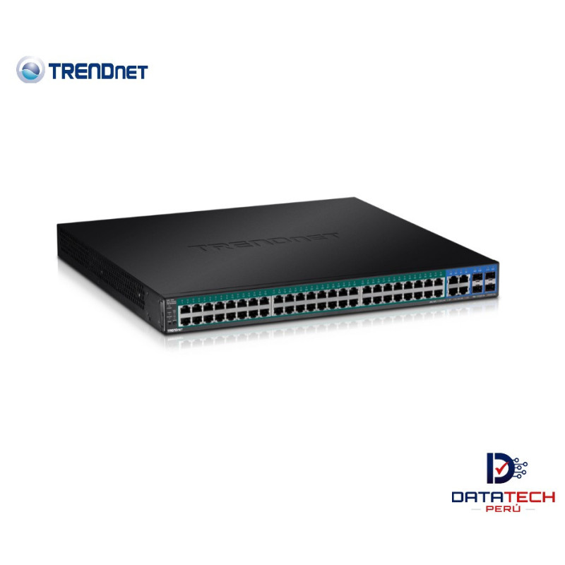 Switch de 52 puertos con 4 ranuras SFP Gigabit Web Inteligente PoE+ 740W TRENDNET TPE-5048WS
