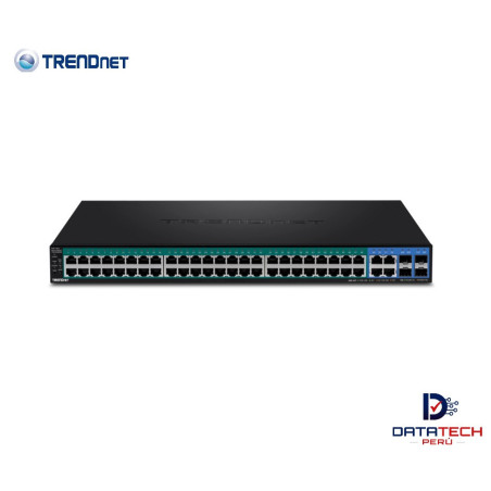 Switch de 52 puertos con 4 ranuras SFP Gigabit Web Inteligente PoE+ 740W TRENDNET TPE-5048WS